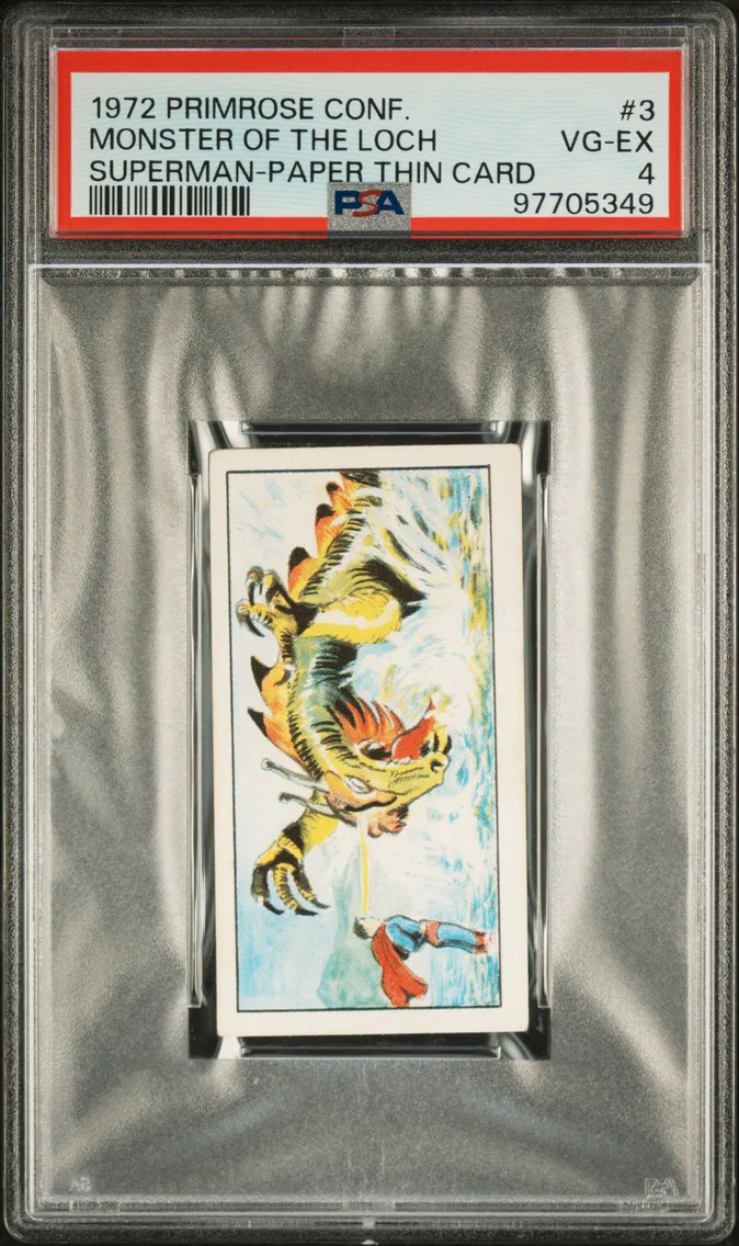 1972 #3 Monster of the Loch PSA 4 Primrose Confectionery Superman Paper Thin Card