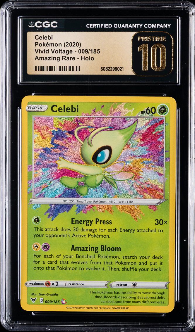 2020 #009 Celebi CGC 10 Pristine Sword & Shield Vivid Voltage Pokemon