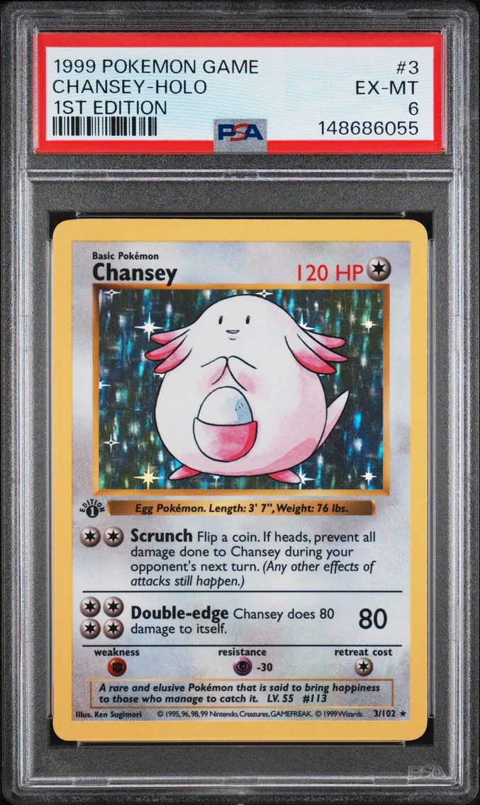 1999 #3 Chansey-Holo 1st Edition PSA 6 Game