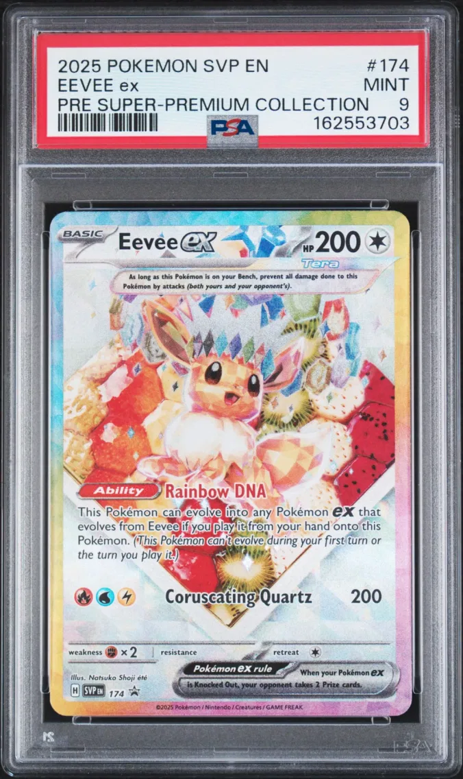 2025 #174 Eevee EX PSA 9 Svp EN-SV Black Star Promo