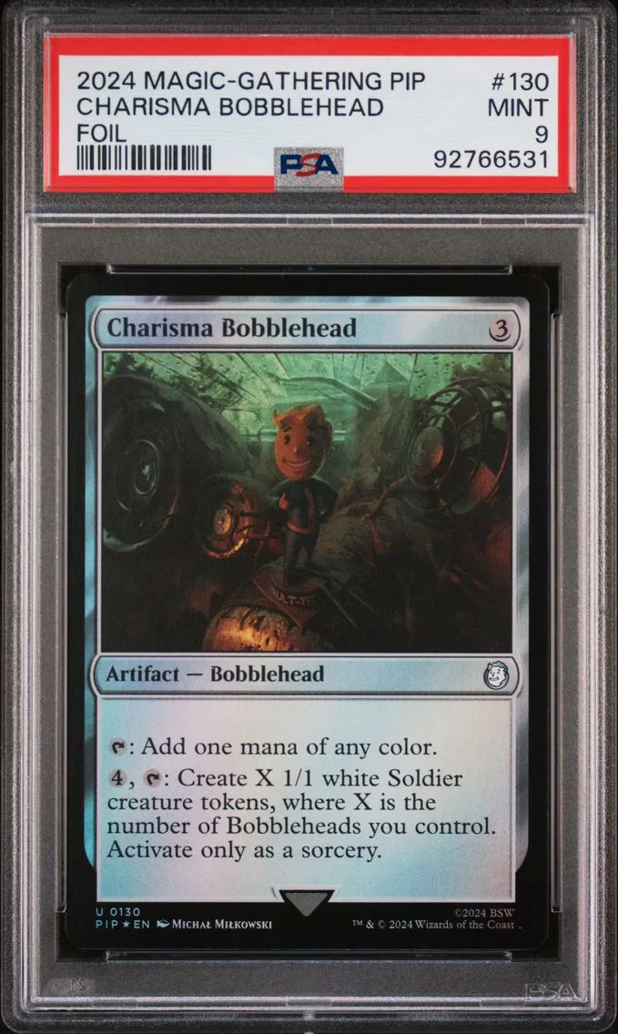 2024 #130 Charisma Bobblehead PSA 9 Fallout Magic the Gathering
