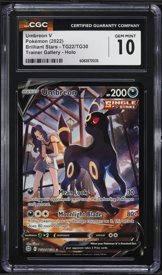 2022 #TG22 Full Art/Umbreon V CGC 10 Sword & Shield Brilliant Stars Pokemon