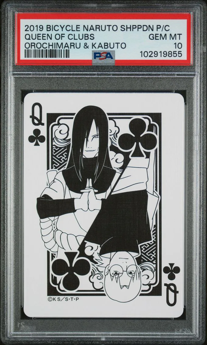 2019 #NA Queen of Clubs PSA 10 Bicycle Naruto Shippuden Playing Cards