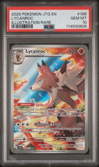 2025 #166 Lycanroc PSA 10 Jtg EN-Journey Together Pokemon