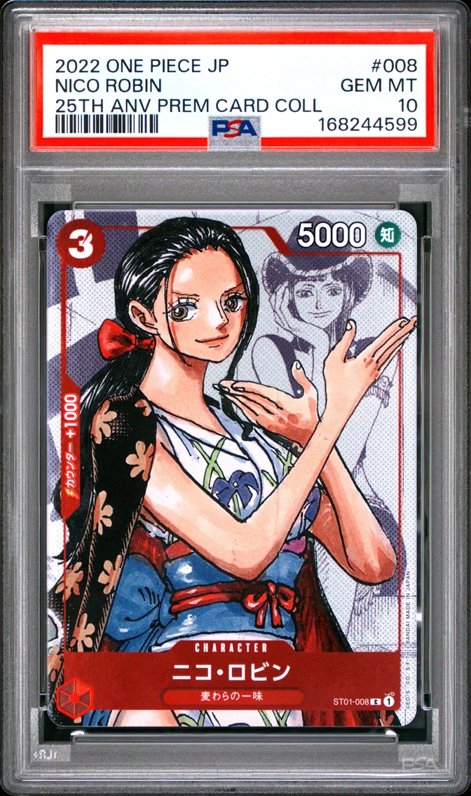 2022 #008 Nico Robin PSA 10 One Piece Japanese 25th Anniversary Premium Card Collection