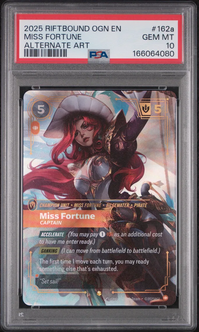2025 #162a Miss Fortune - Captain PSA 10 Riftbound: League of Legends Ogn-Origins