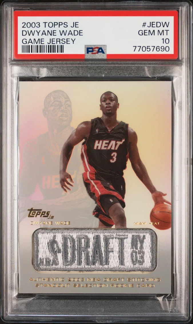 2003 #JEDW Dwyane Wade PSA 10 Topps Jersey Edition