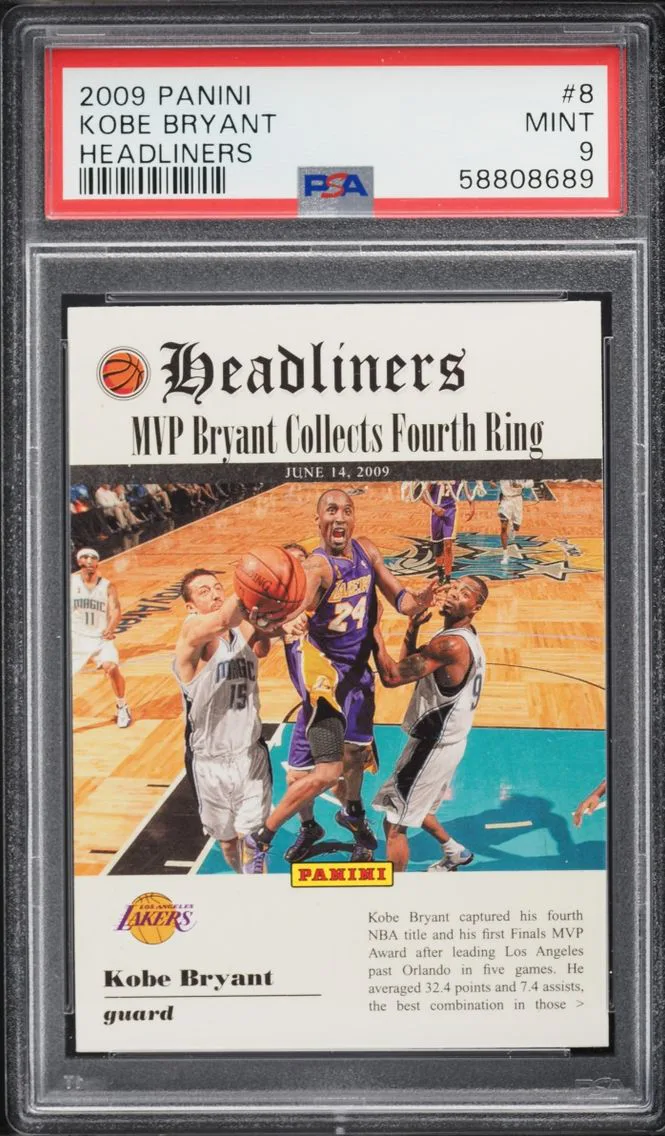 2009 #8 Kobe Bryant PSA 9 Panini Headliners