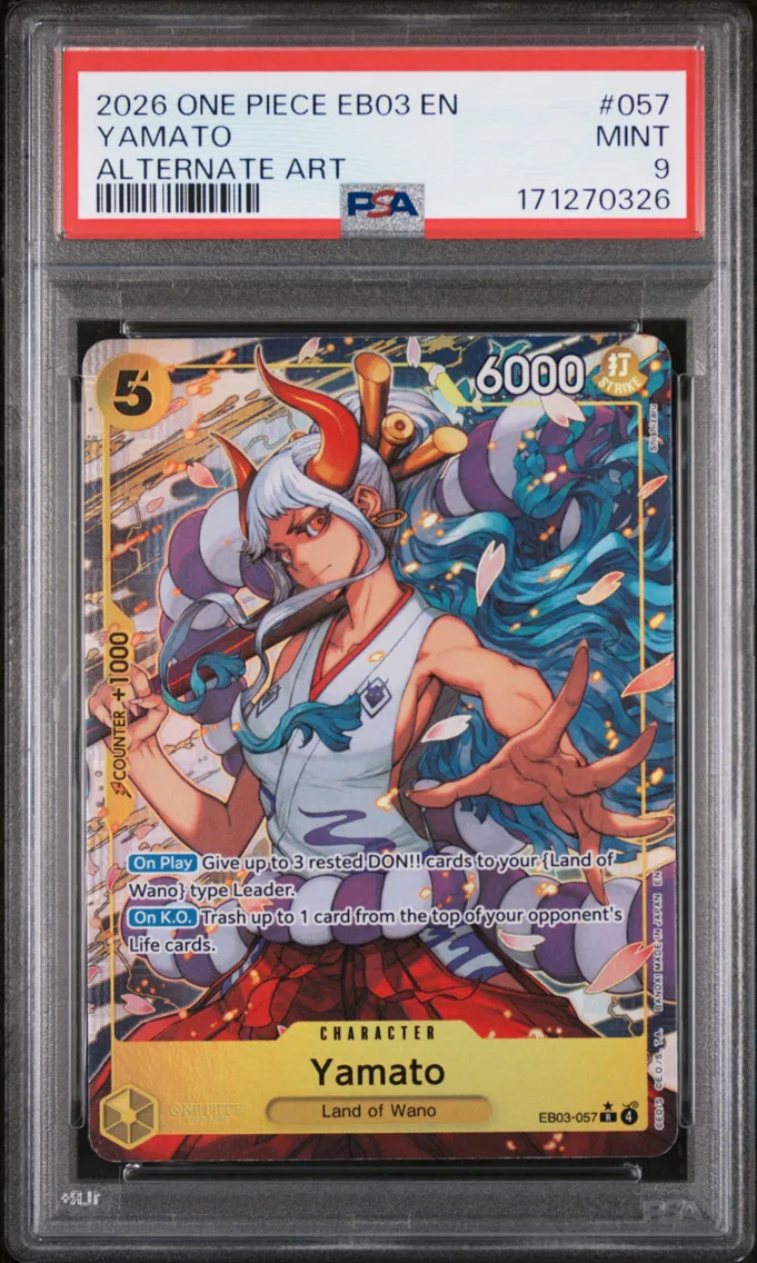 2026 #057 Yamato PSA 9 One Piece EB03-Extra Booster -One Piece Heroines Edition-