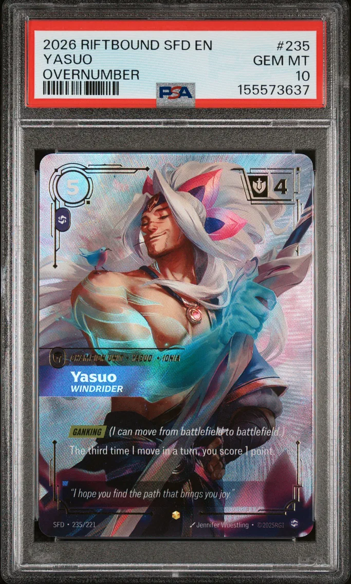 2026 #235 Yasuo - Windrider PSA 10 Riftbound: League of Legends Sfd-Spiritforged