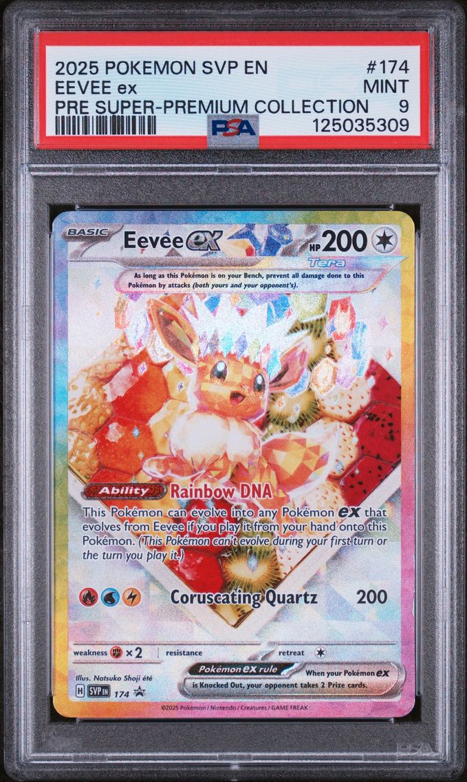 2025 #174 Eevee EX PSA 9 Svp EN-SV Black Star Promo Pokemon
