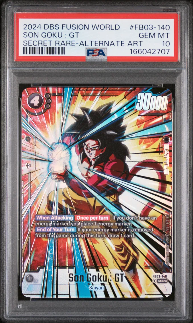 2024 #FB03-140 Son Goku : GT PSA 10 Dragon Ball Super Card Game Fusion World Raging Roar