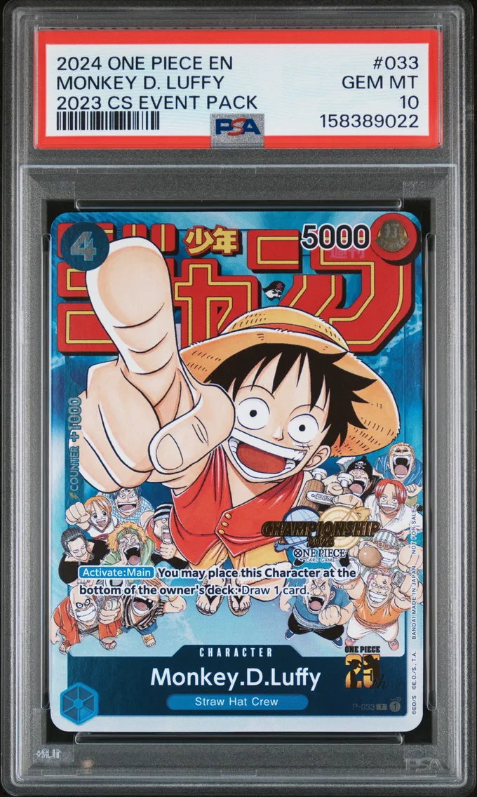 2024 #033 Monkey D. Luffy PSA 10 One Piece Championship 2023 Event Pack