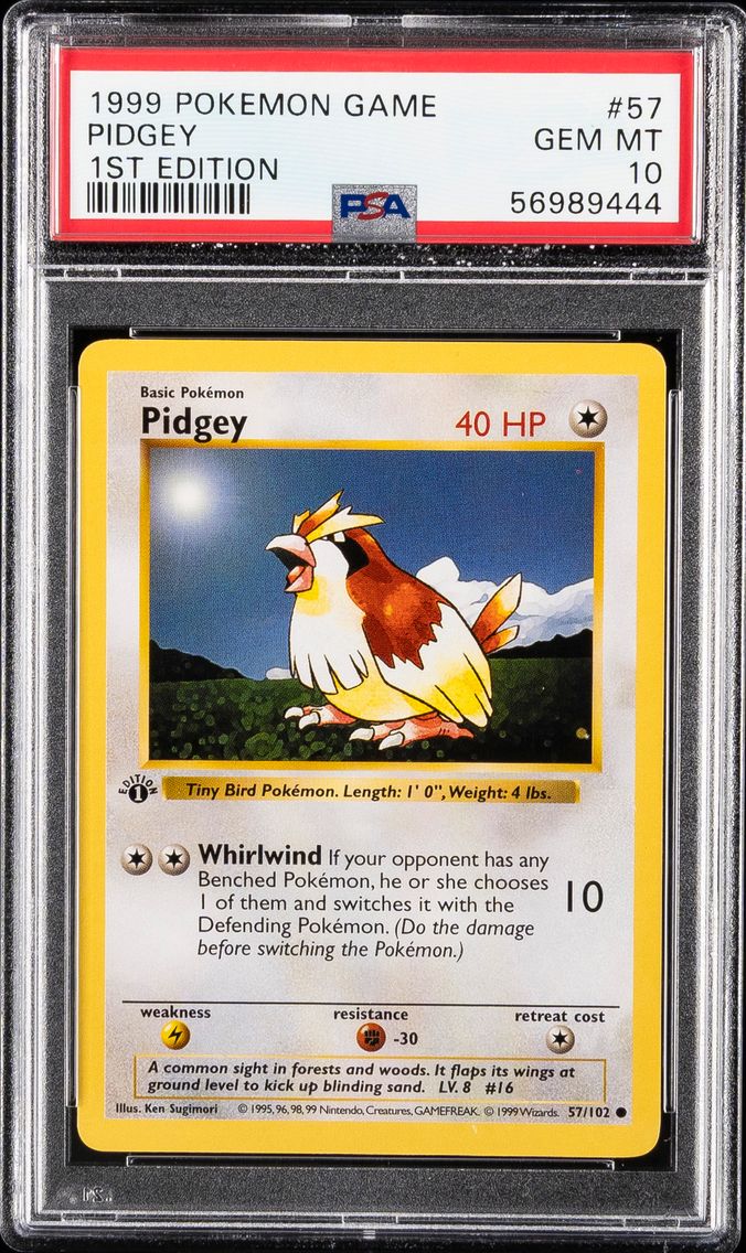 1999 #57 Pidgey 1st Edition PSA