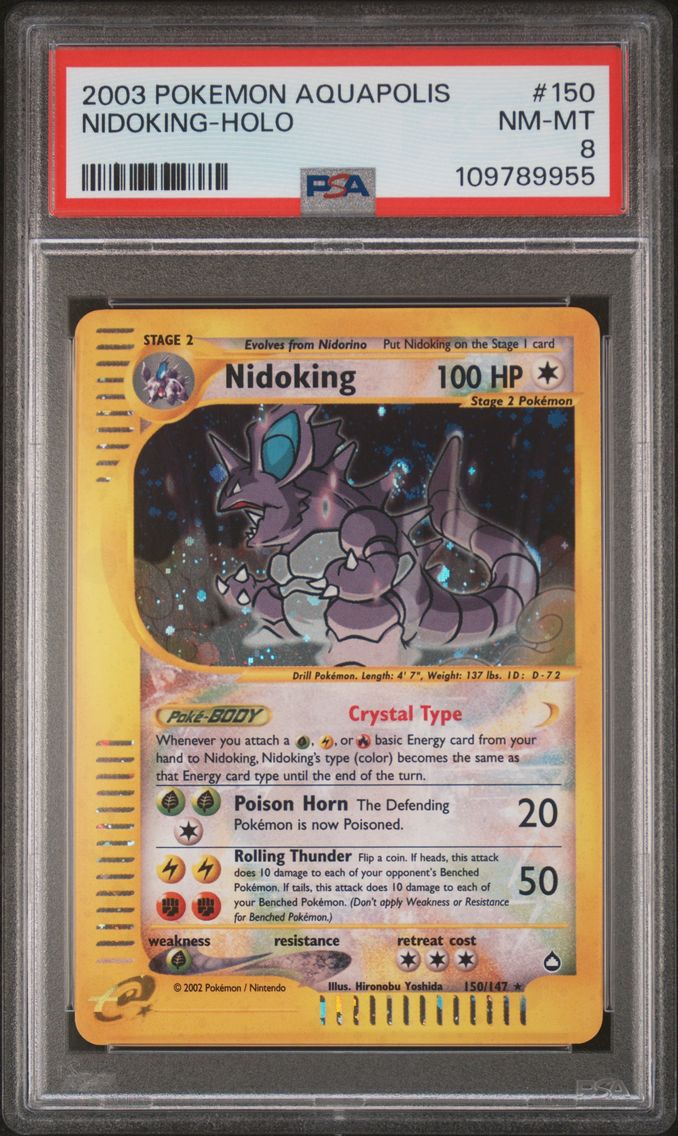2003 #150 Nidoking-Holo PSA 8 Aq