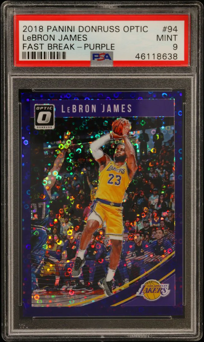 2018 #94 LeBron James PSA 9 Panini Donruss Optic