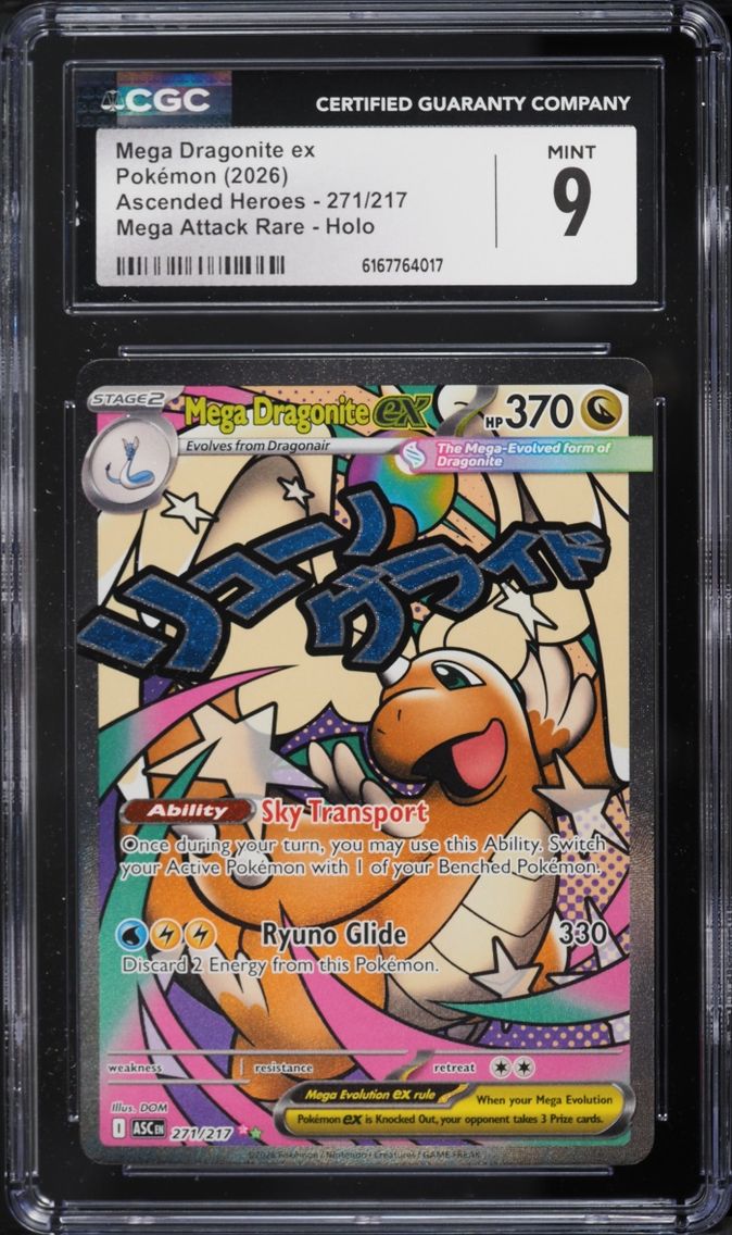 2026 Pokemon Mega Evolution Ascended Heroes MA Mega Dragonite Ex #271 CGC 9 MINT