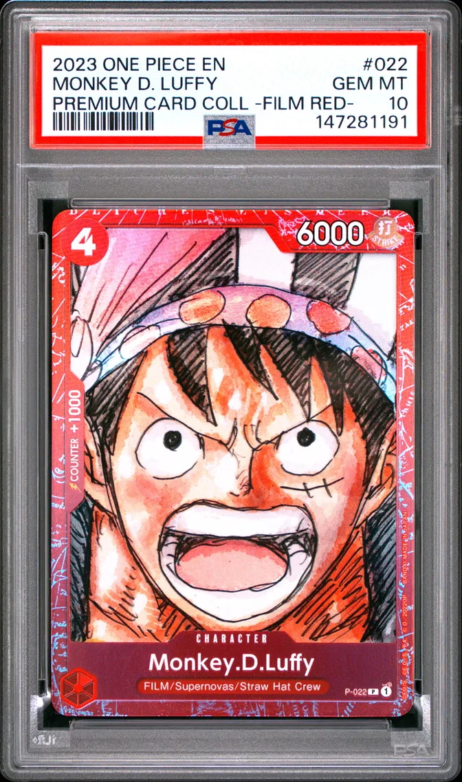 2023 #022 Monkey D. Luffy PSA 10 One Piece Premium Card Collection -One Piece Film Red-