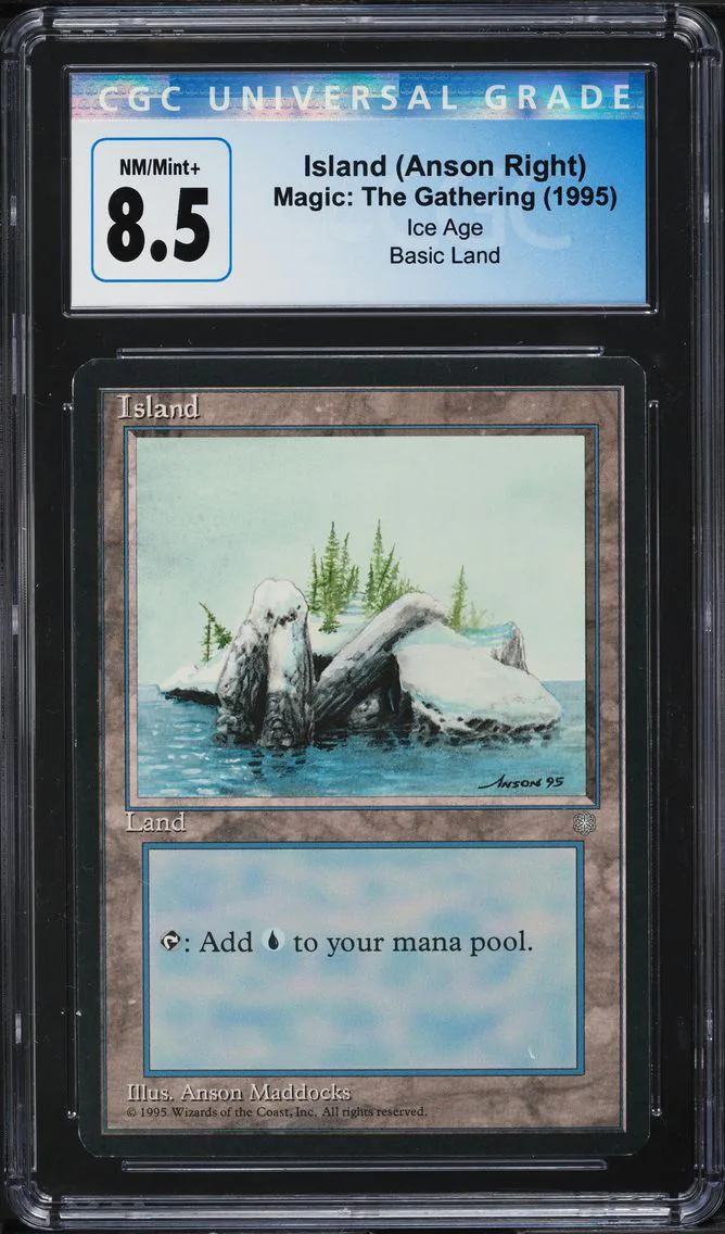 1995 Island (Anson Right) CGC 8.5 Magic The Gathering MTG Ice Age