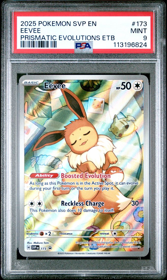 2025 #173 Eevee PSA 9 Svp EN-SV Black Star Promo Pokemon