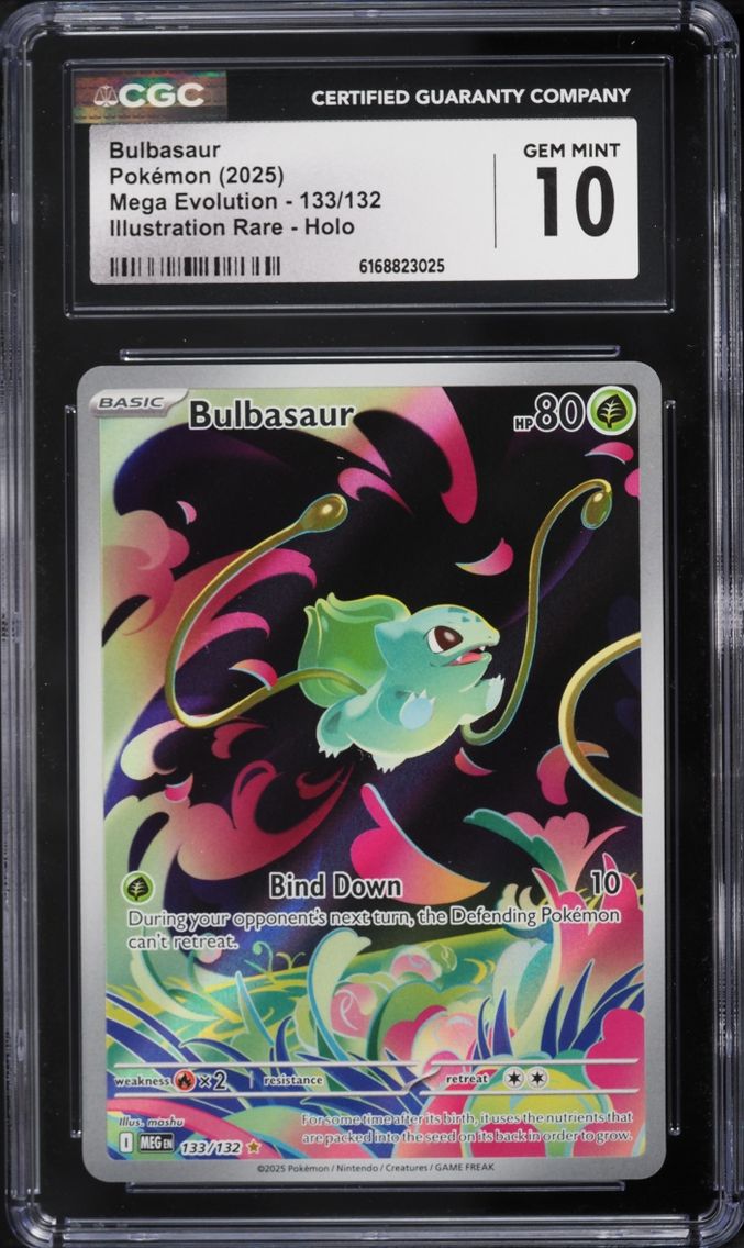 2025 Pokemon Mega Evolution IR Bulbasaur #133 CGC 10 GEM MINT