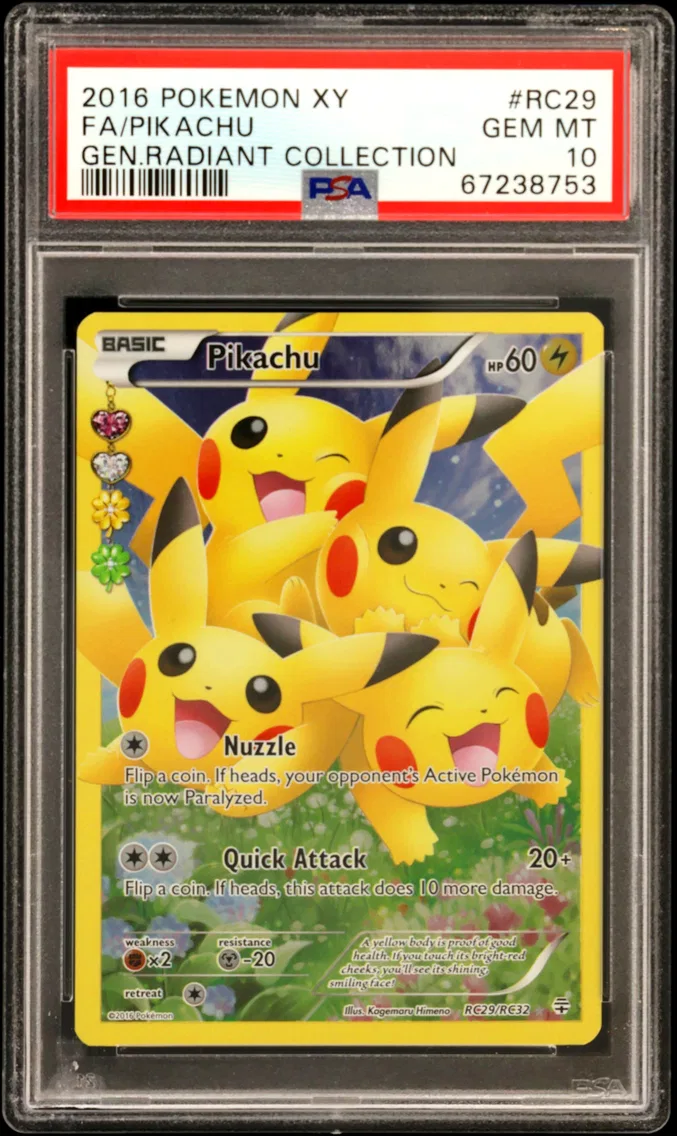 2016 #RC29 Full Art/Pikachu PSA 