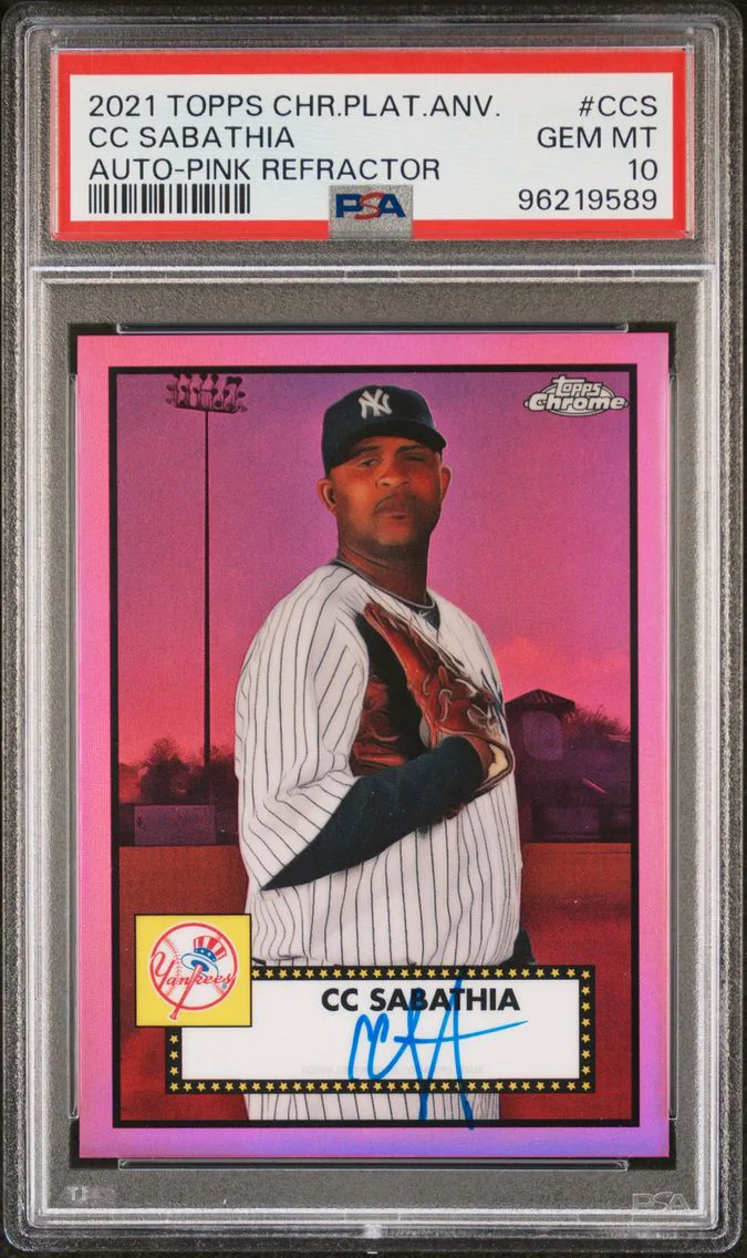 2021 #CCS CC Sabathia PSA 10 Topps Chrome Platinum Anniversary Autographs