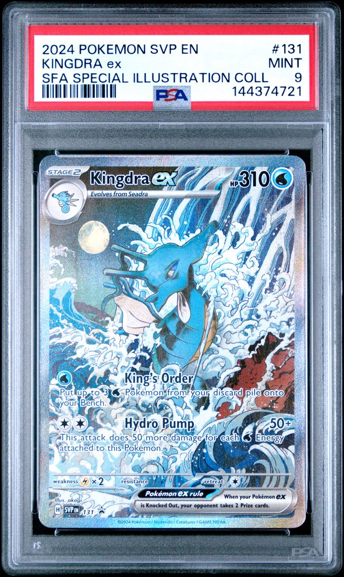 2024 #131 Kingdra EX PSA 9 Svp EN-SV Black Star Promo