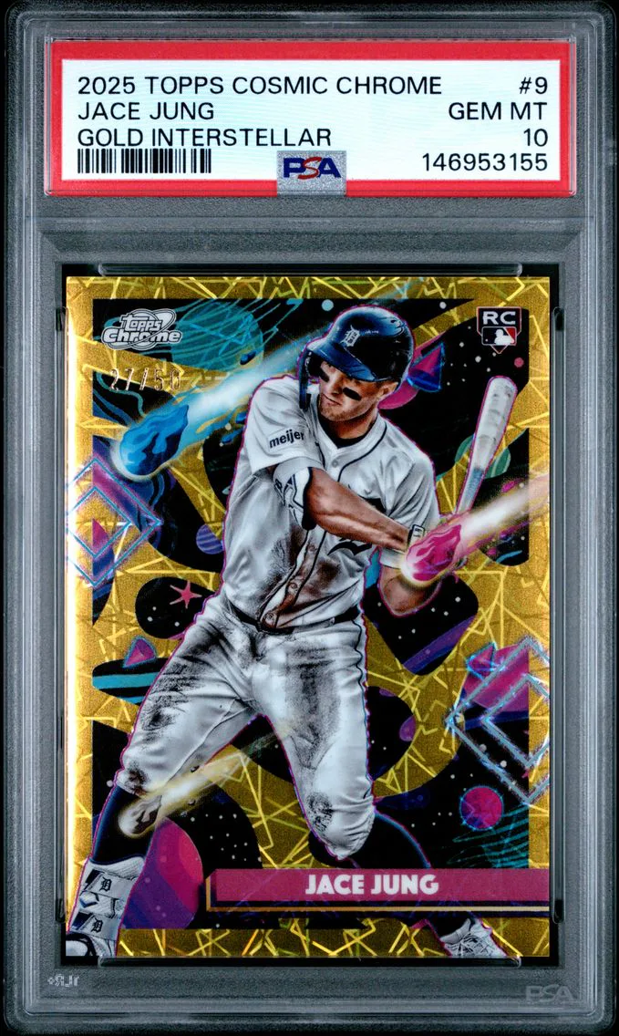 2025 #9 Jace Jung PSA 10 Topps Cosmic Chrome
