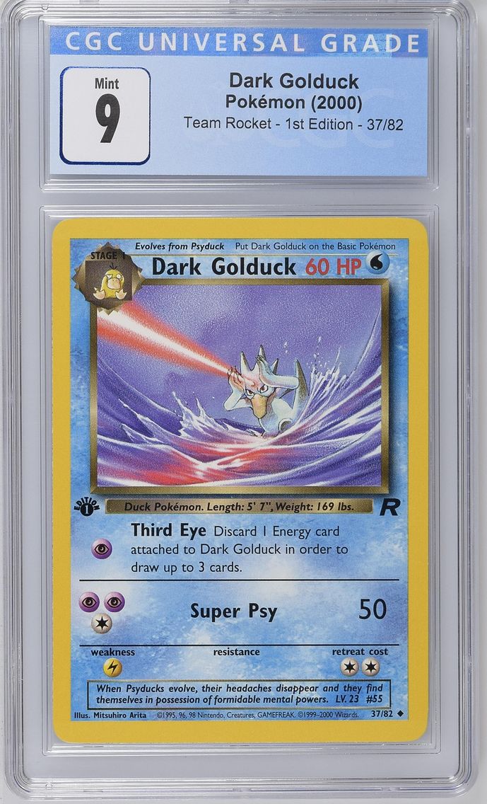 2000 #37 Dark Golduck CGC 9 Team Rocket - 1st Edition - English