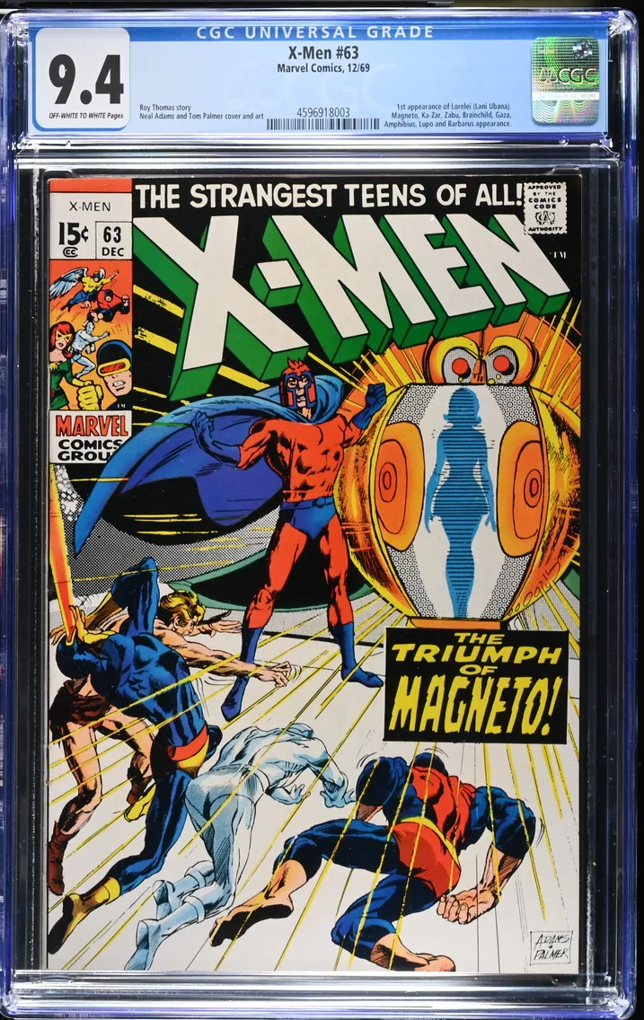 1969 X-Men #63 CGC 9.4 Marvel Comics