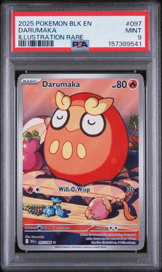 2025 Pokemon Blk EN-Black Bolt Darumaka Blk EN-Black Bolt #097 PSA 9