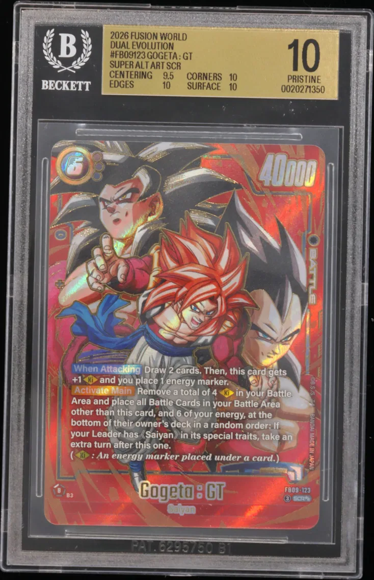 2026 #FB09123 Gogeta : GT SUPER ALT ART SCR BGS 10 Dragon Ball Super Card Game Fusion World -DUAL EVOLUTION-