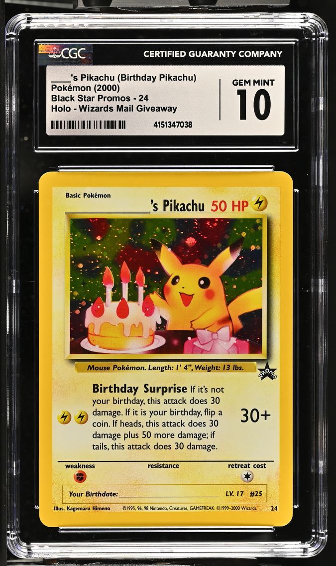 2000 #24 \_\_\_\_'s Pikachu CGC 10 B