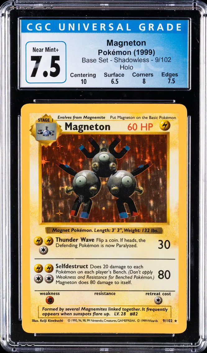 1999 #9 Magneton-Holo CGC 7.5 Game Pokemon