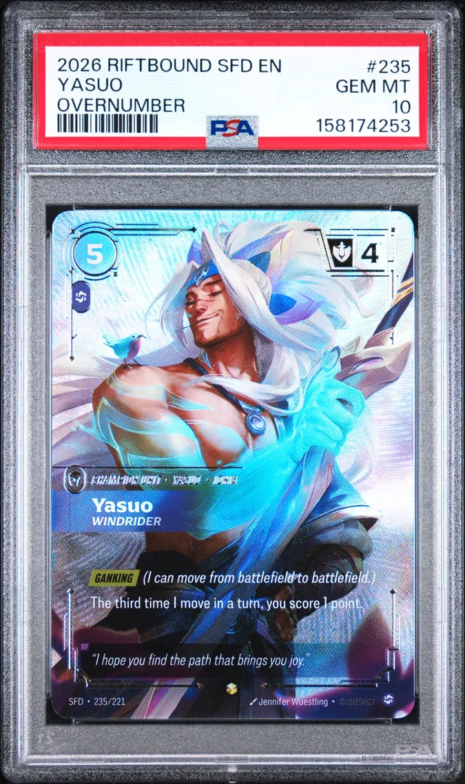 2026 #235 Yasuo - Windrider PSA 10 Riftbound: League of Legends Sfd-Spiritforged