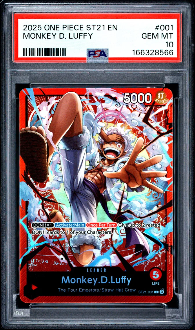2025 #001 Monkey D. Luffy PSA 10 One Piece Starter Deck ST21-EX Gear 5