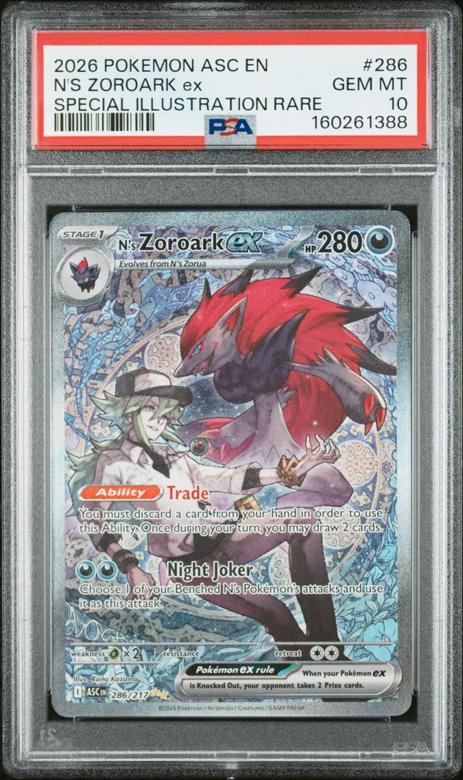 2026 #286 N's Zoroark EX PSA 10 Asc EN-Ascended Heroes