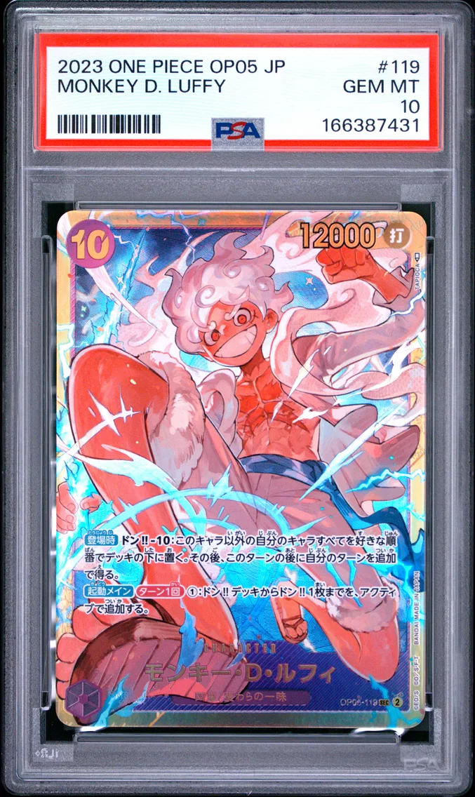 2023 #119 Monkey D. Luffy PSA 10 One Piece Japanese OP05-Awakening of the New Era