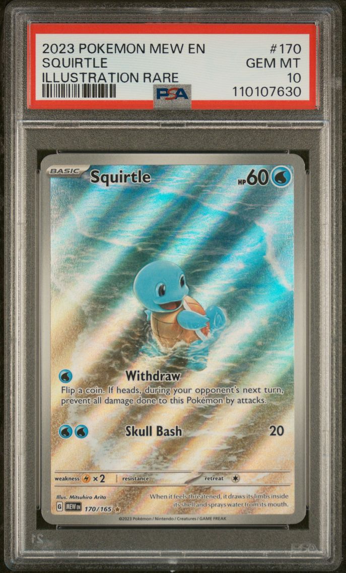 2023 #170 Squirtle PSA 10 Mew EN