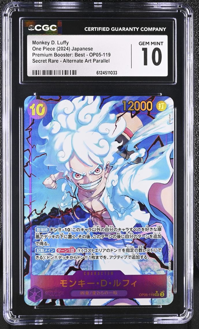 2024 #OP05-119 Monkey D. Luffy CGC 10 Premium Booster: The Best (PRB-01) - Japanese