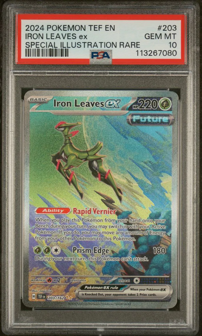 2024 #203 Iron Leaves EX PSA 10 Tef EN-Temporal Forces