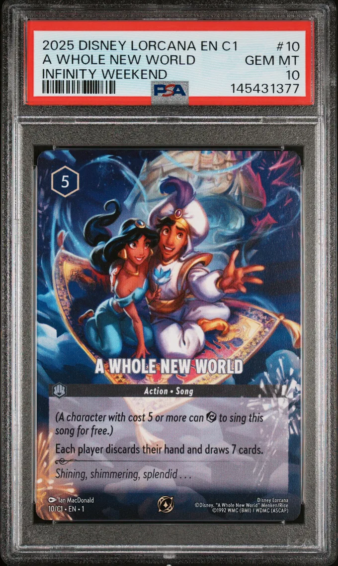 2025 #10 A Whole New World PSA 10 Disney Lorcana EN C1-Lorcana Challenge Promo