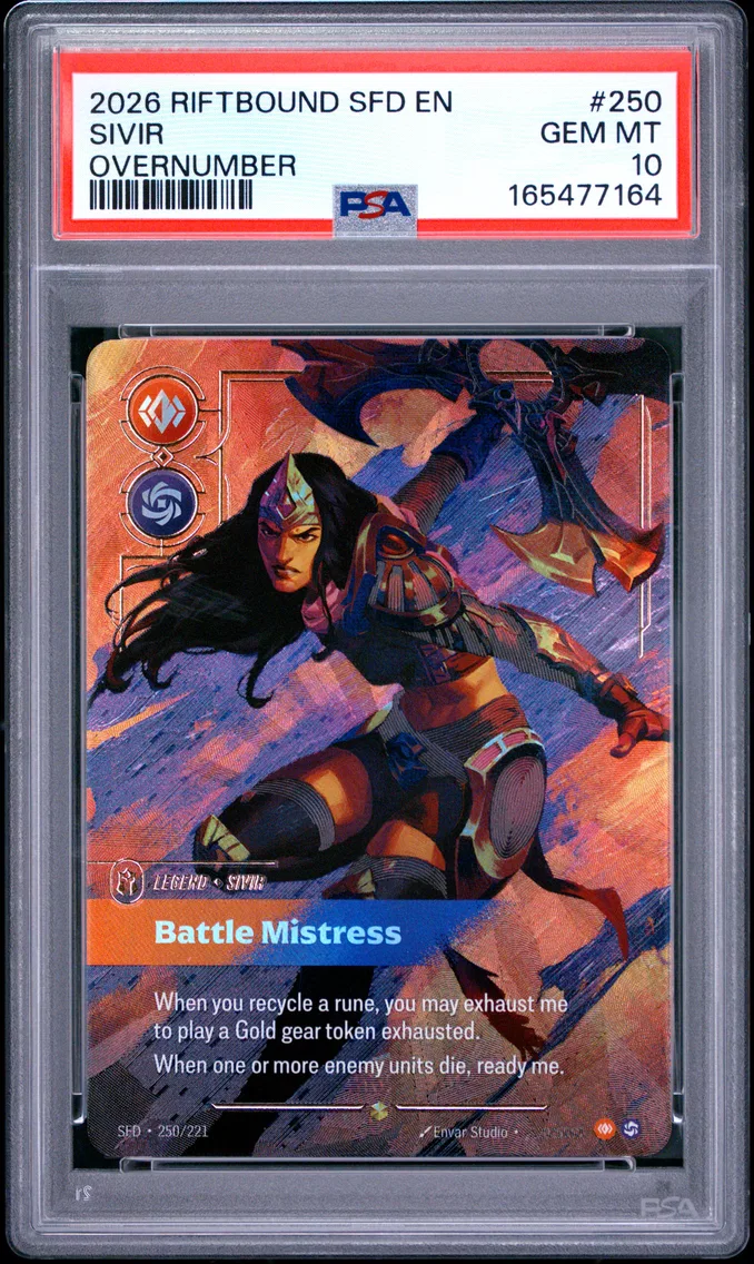 2026 #250 Sivir - Battle Mistress PSA 10 Riftbound: League of Legends Sfd-Spiritforged