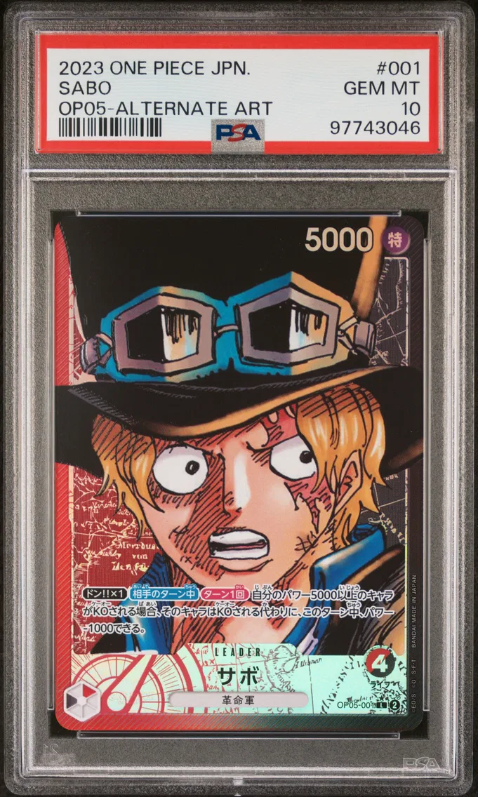 2023 #001 Sabo PSA 10 One Piece Japanese OP05-Awakening of the New Era
