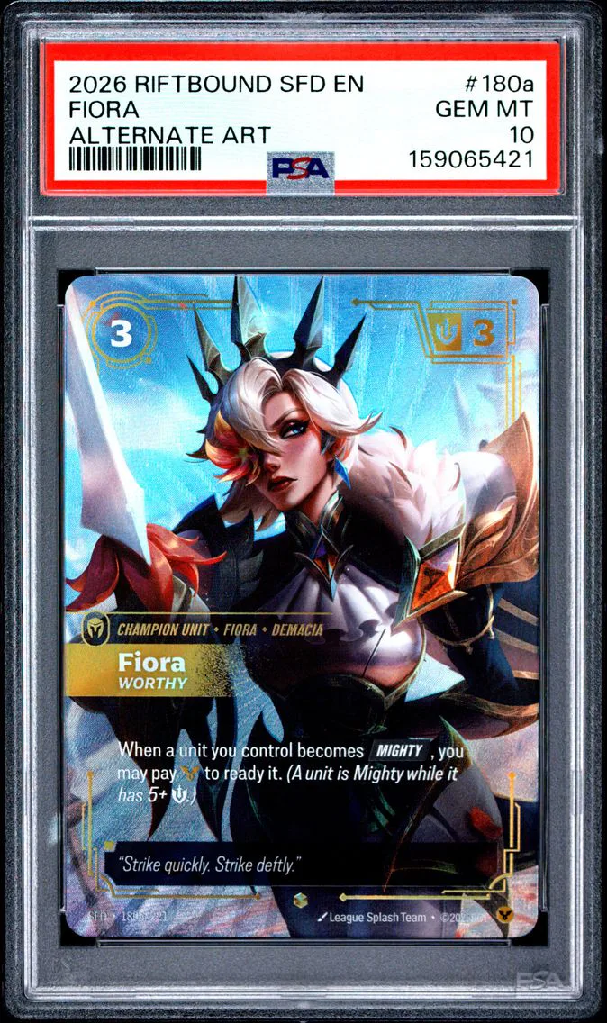 2026 #180a Fiora - Worthy PSA 10 Riftbound: League of Legends Sfd-Spiritforged