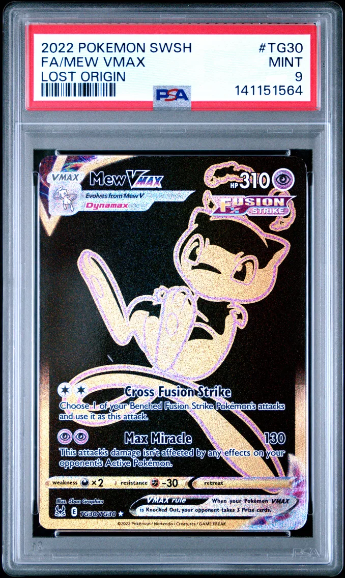 2022 #TG30 Full Art/Mew Vmax PSA 9 Sword & Shield Lost Origin