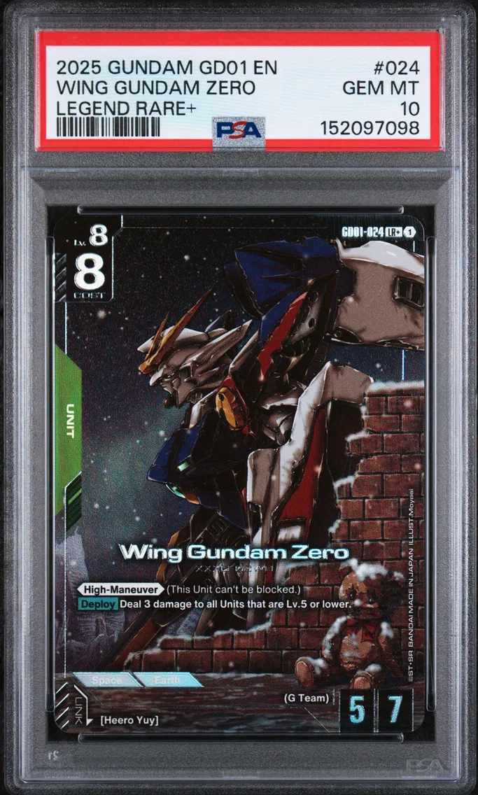 2025 #024 Wing Gundam Zero PSA 10 Gundam Newtype Rising