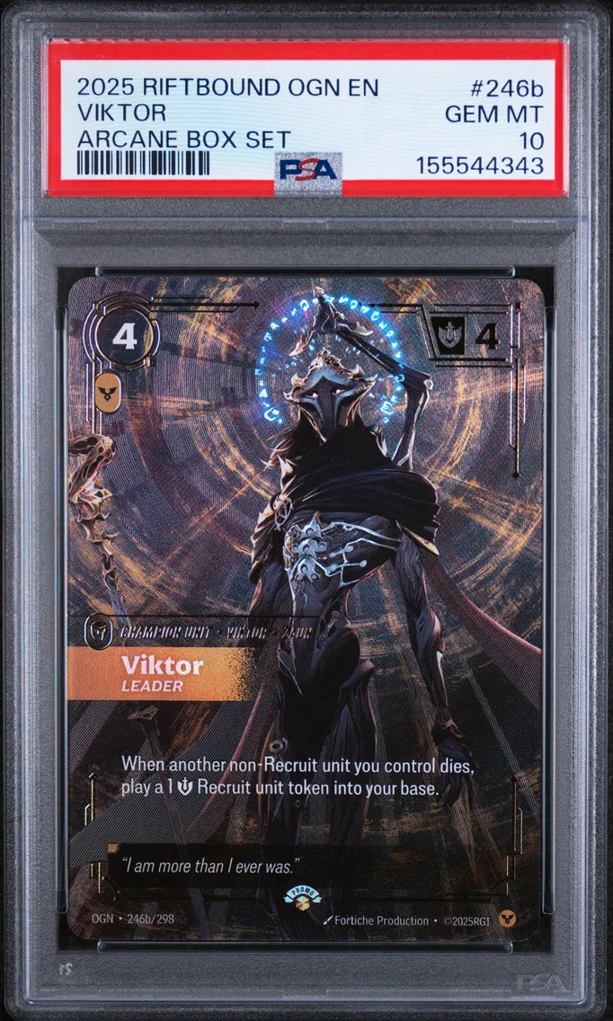 2025 #246b Viktor - Leader PSA 10 Riftbound: League of Legends Ogn-Origins