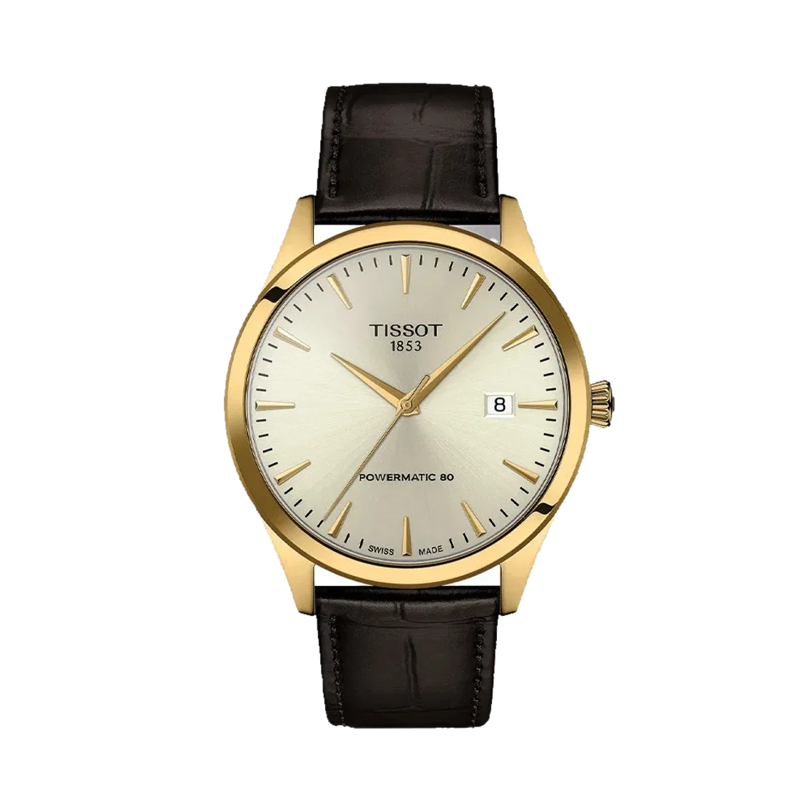 Tissot Classic Dream Yellow Gold PVD 40mm - Ivory Gold on Leather Strap